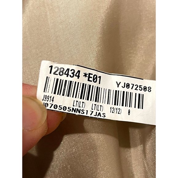 Jade Women Pleated Front Prom Dress Layered Ruffle Sleeveless Clay Gray Size 12 - Picture 8 of 8